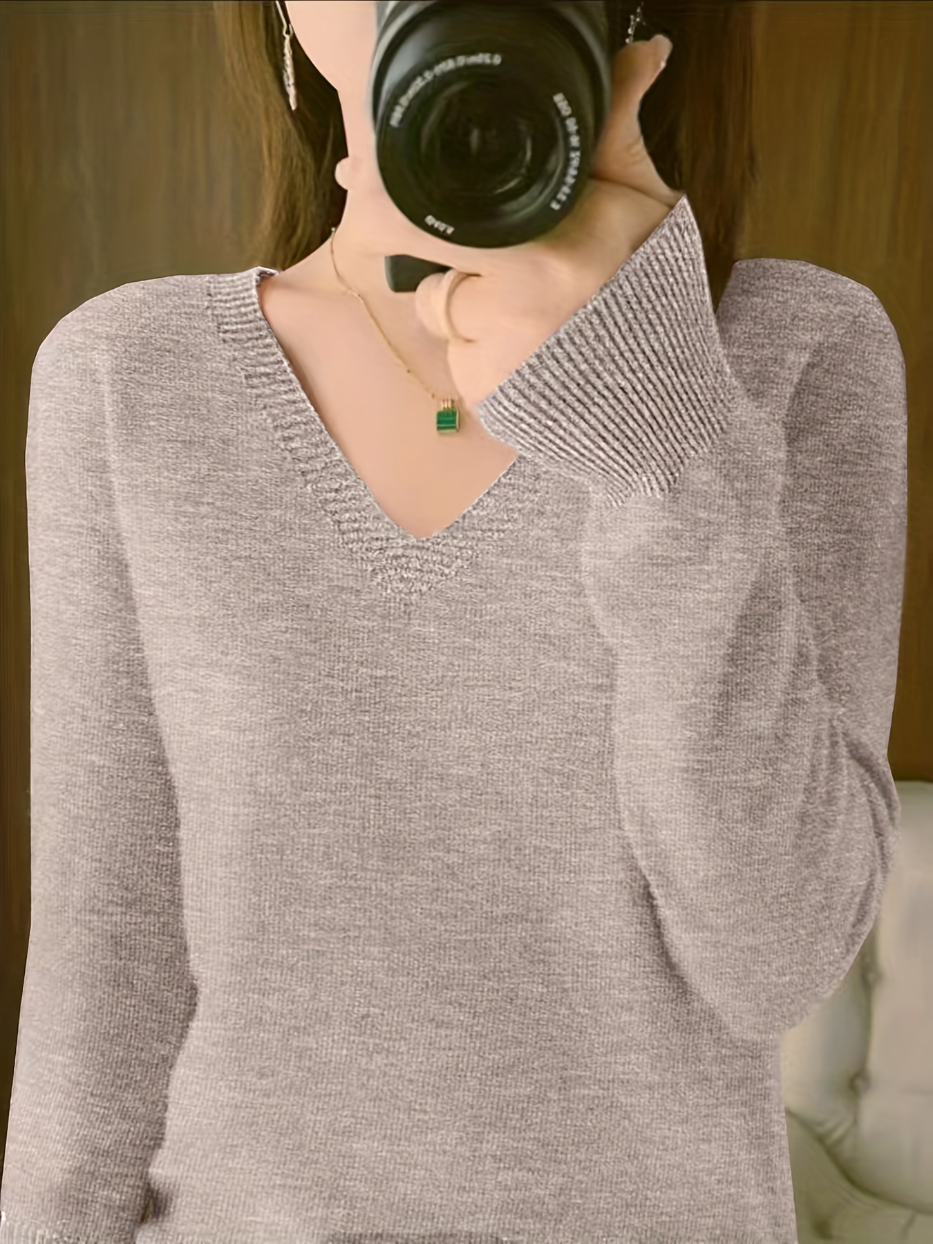 valentines day long sleeve knitted sweater v neck elegant casual top womens clothing details 33