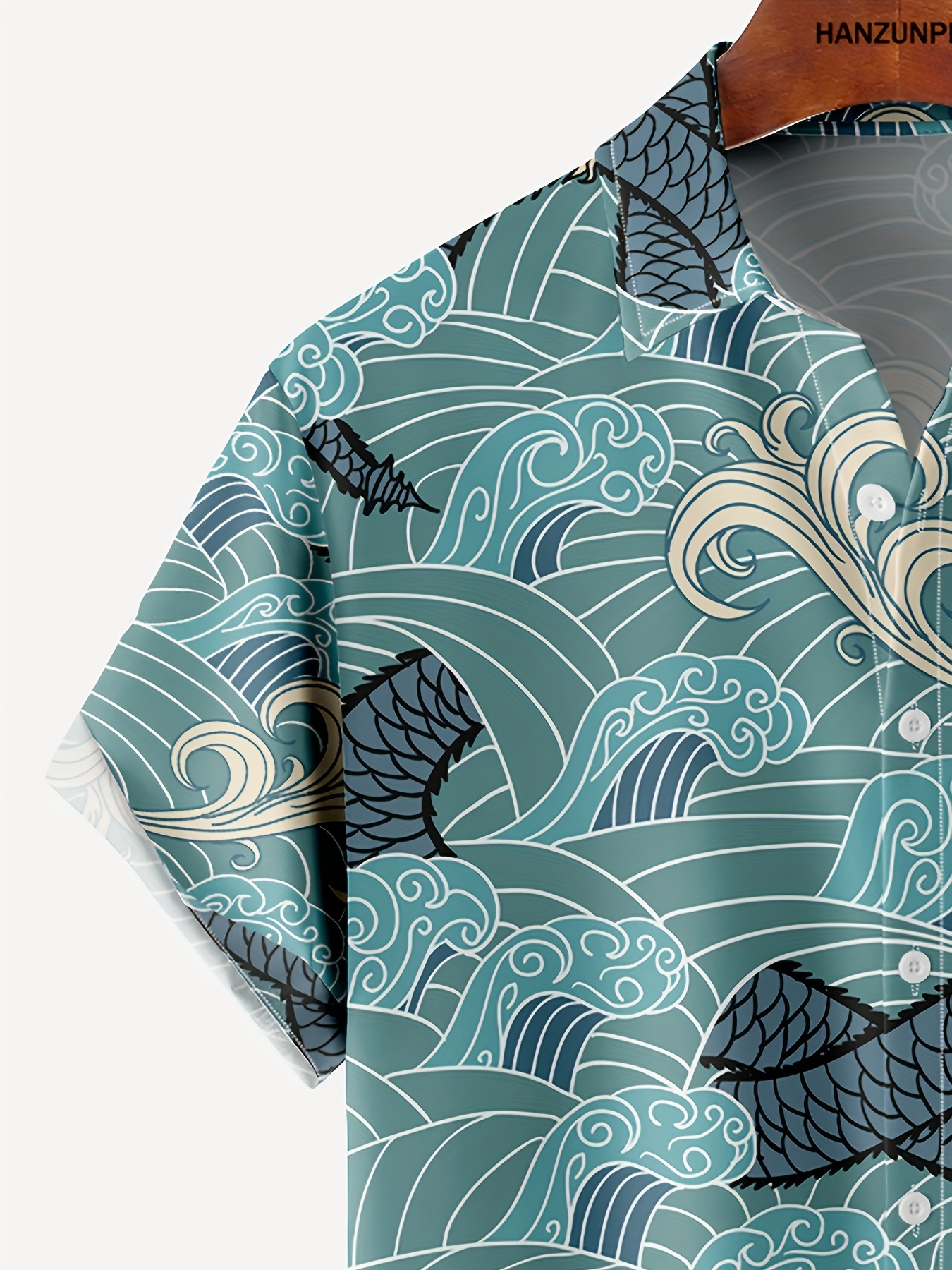 new mans ukiyo e hawaiian short sleeve shirts best sellers details 18