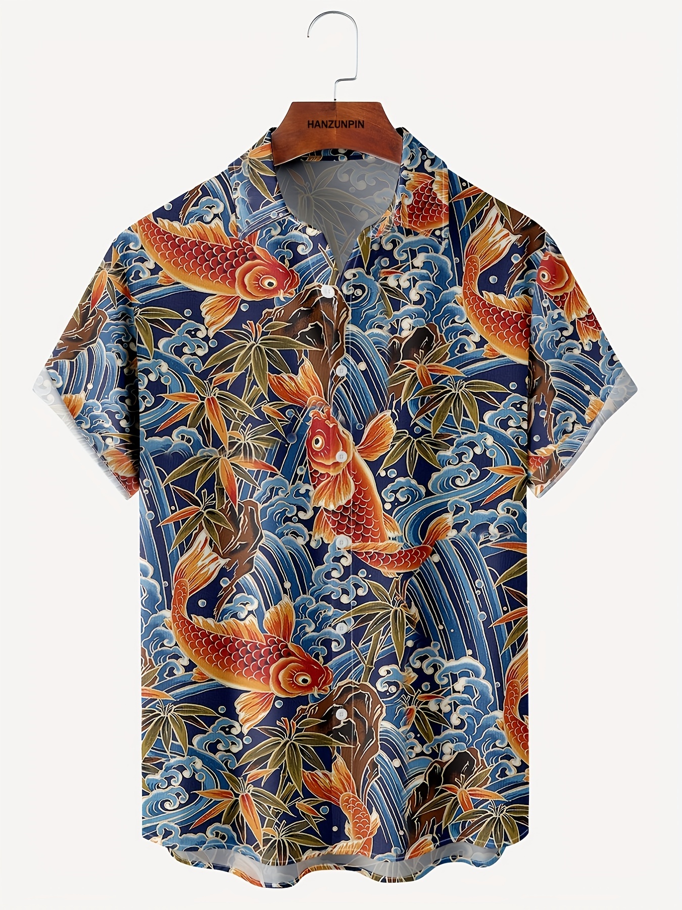 new mans ukiyo e hawaiian short sleeve shirts best sellers details 20