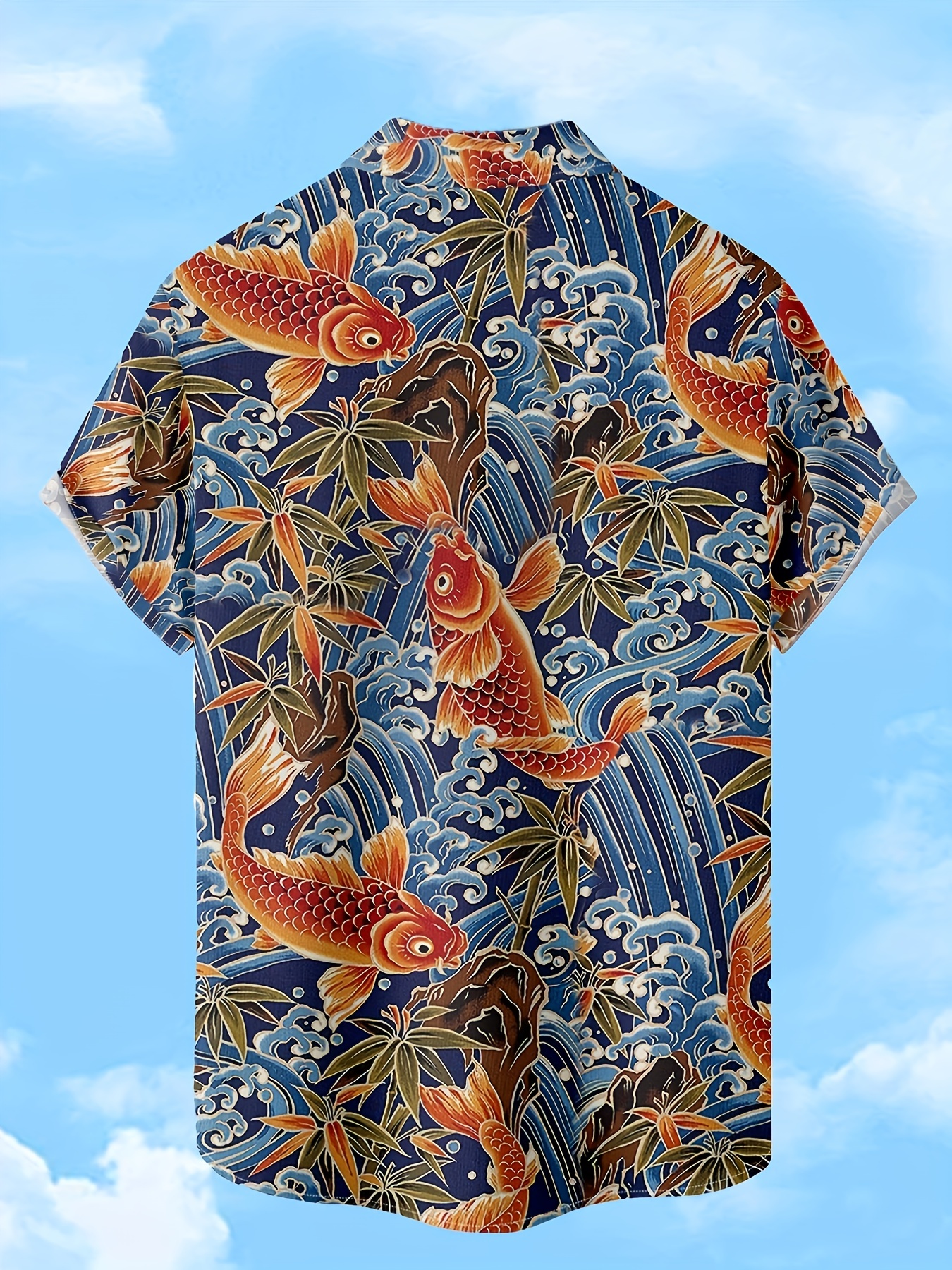 new mans ukiyo e hawaiian short sleeve shirts best sellers details 21