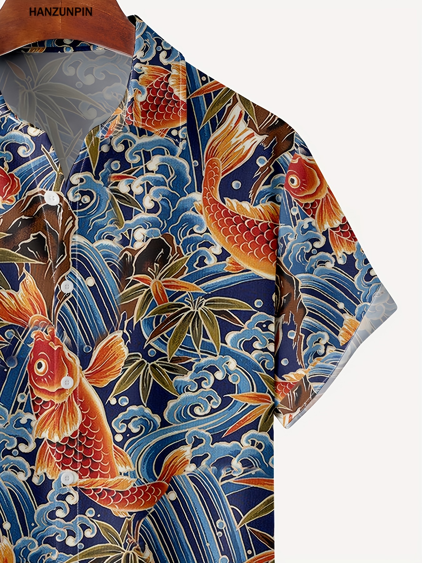 new mans ukiyo e hawaiian short sleeve shirts best sellers details 22