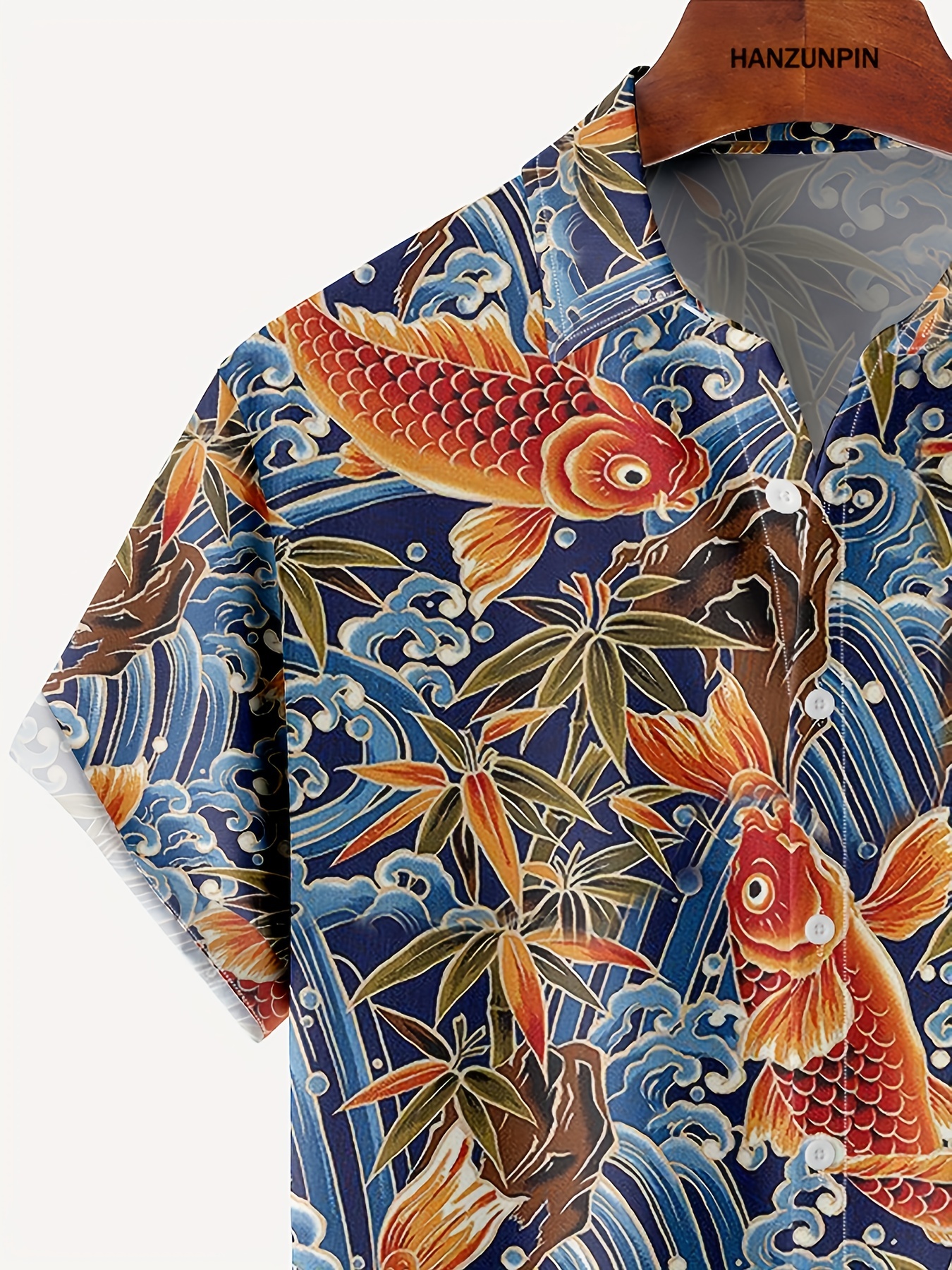 new mans ukiyo e hawaiian short sleeve shirts best sellers details 23