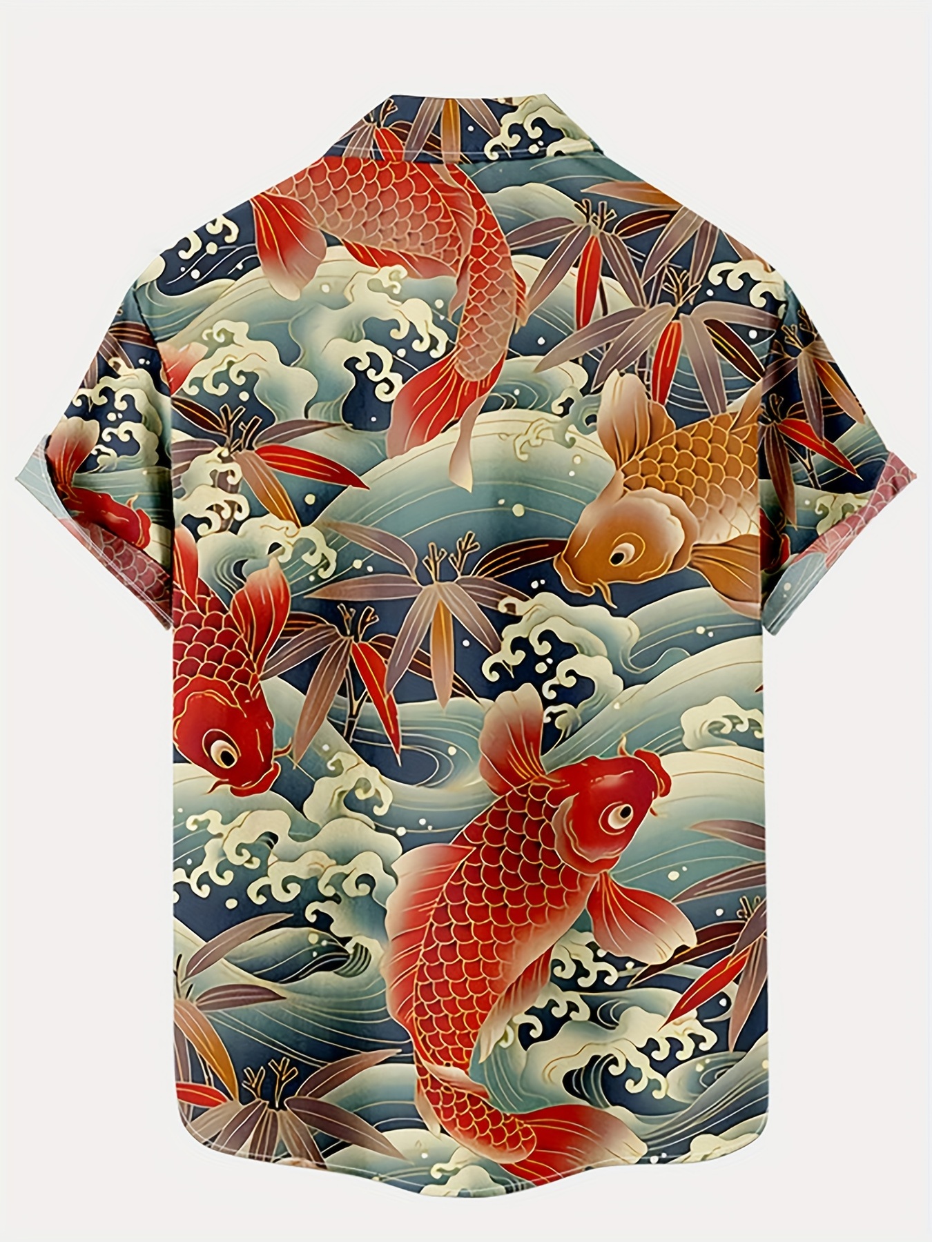 new mans ukiyo e hawaiian short sleeve shirts best sellers details 35