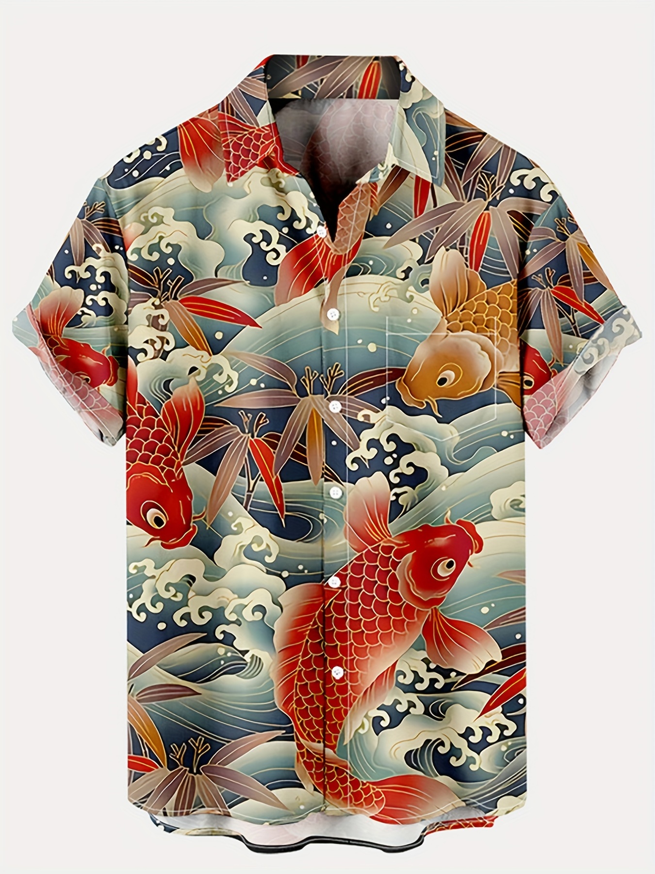 new mans ukiyo e hawaiian short sleeve shirts best sellers details 36