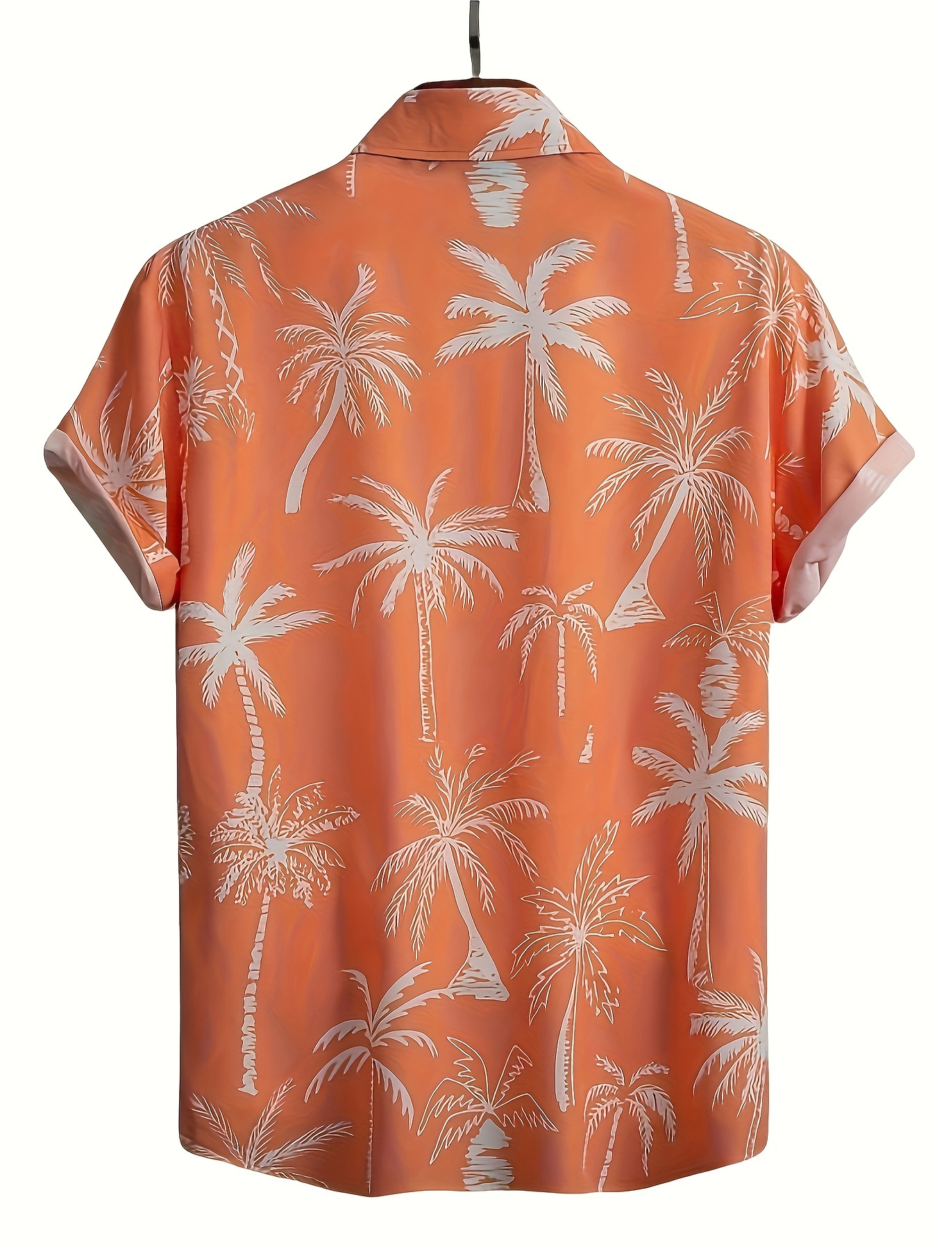 hawaiian coconut pattern mens short sleeve lapel shirt comfy casual male tops for summer vacation gift for men details 0