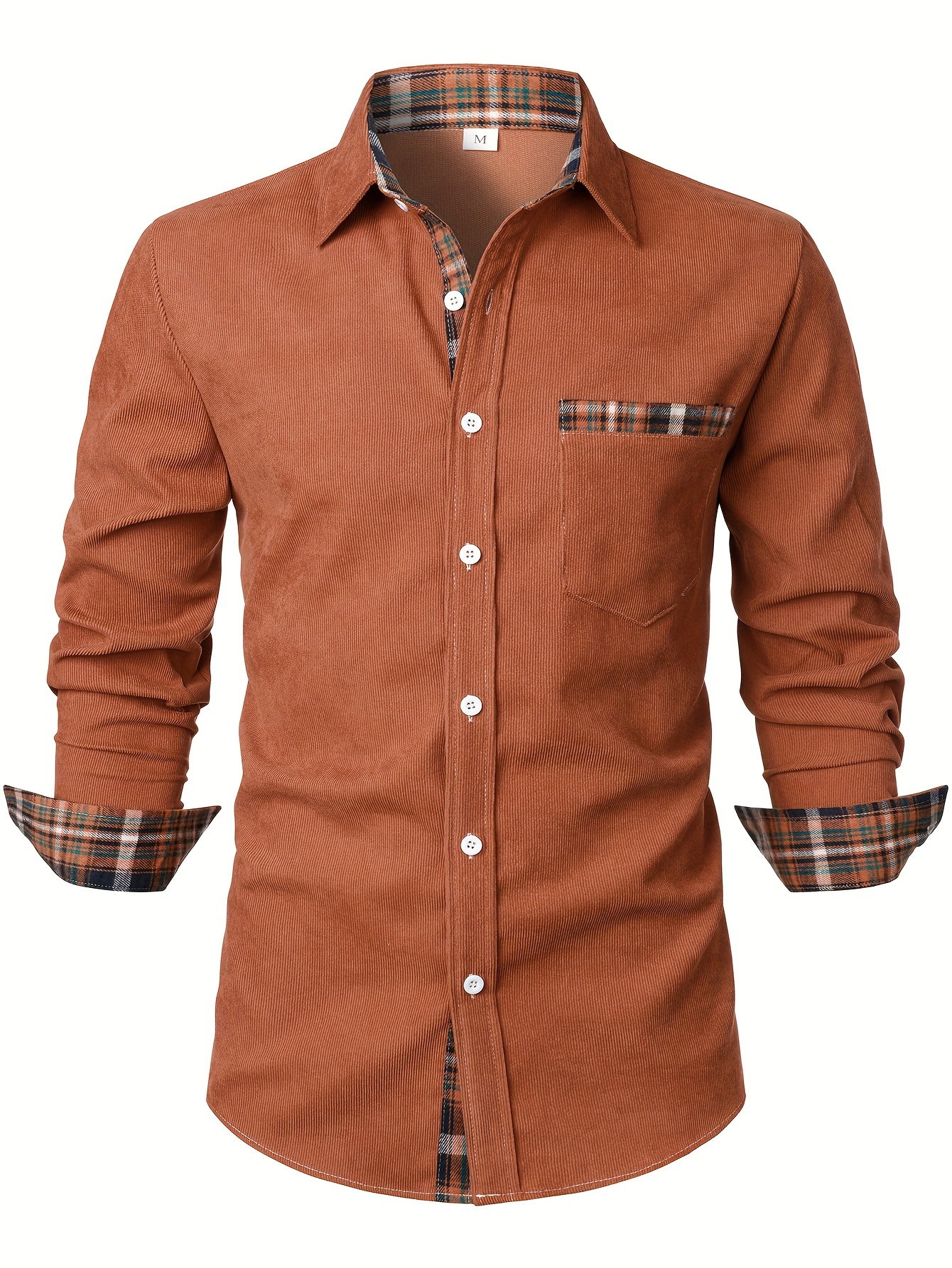 mens lapel shirt casual button up long sleeve shirt for summer fall business details 0