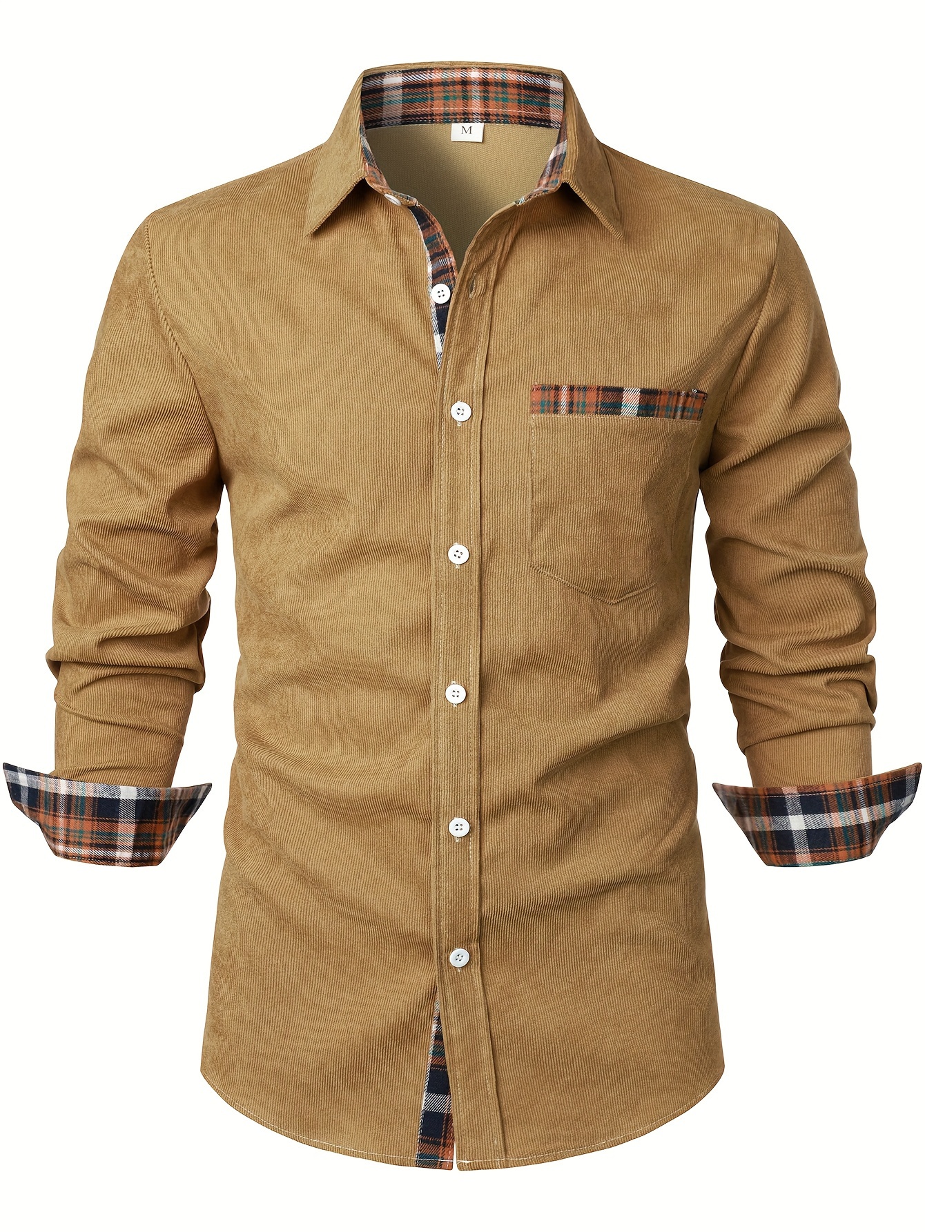 mens lapel shirt casual button up long sleeve shirt for summer fall business details 30