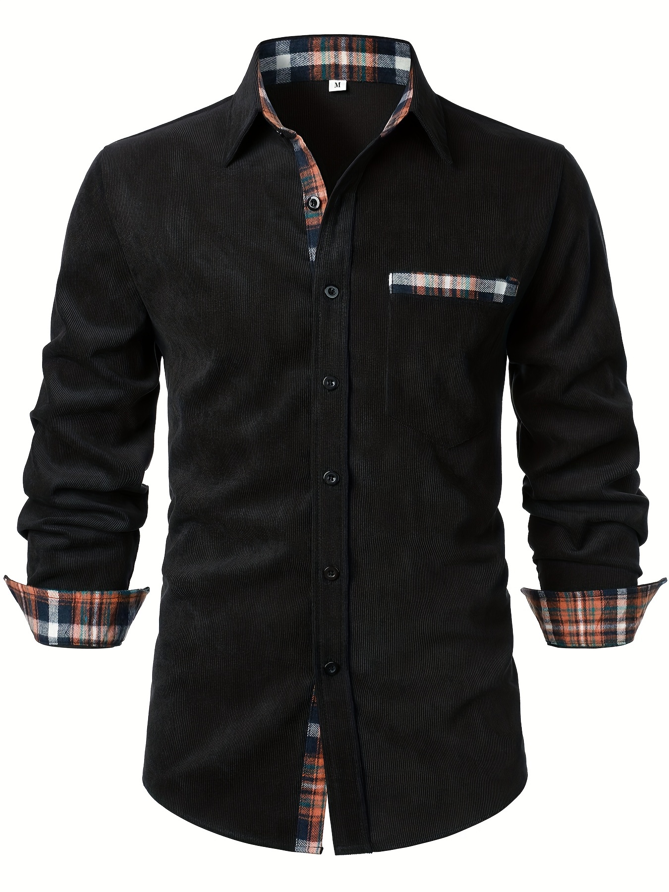 mens lapel shirt casual button up long sleeve shirt for summer fall business details 55