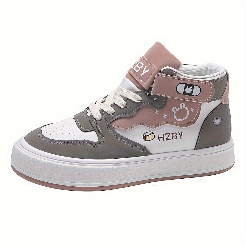 women s cartoon panda letter print sneakers lace soft sole details 5