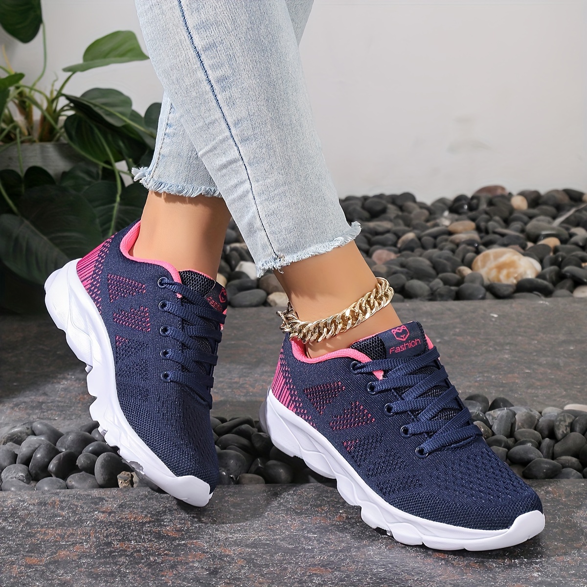 contrast color casual sneakers women s lace platform soft details 4