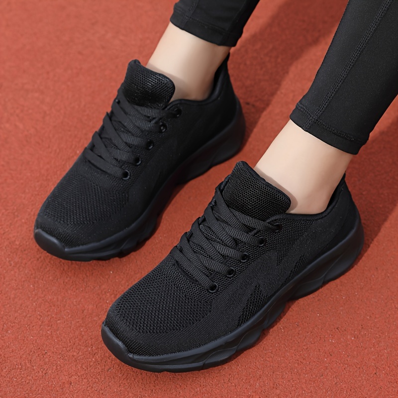 running sneakers women s breathable casual solid color low details 3