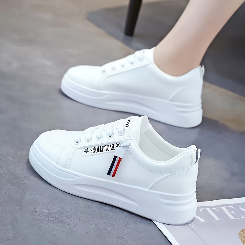 women s platform sneakers casual lace outdoor shoes details 1