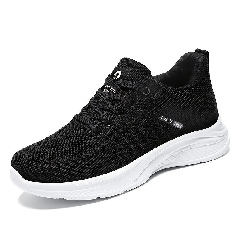 running shoes men s trendy woven knit breathable comfy non details 1