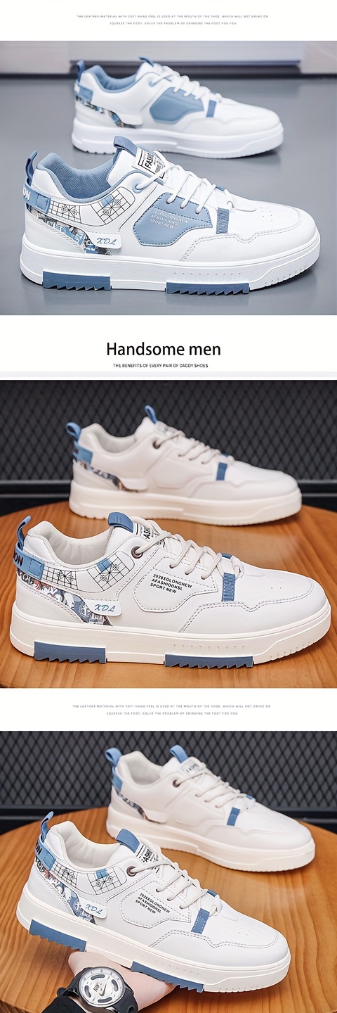 mens trendy skate shoes comfy non slip lace up casual street style sneakers for mens outdoor activities free shipping on items shipped from temu temu details 4