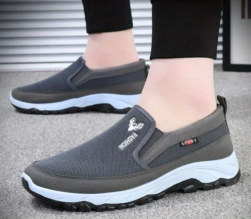 slip walking shoes men s solid colour comfy non slip details 2