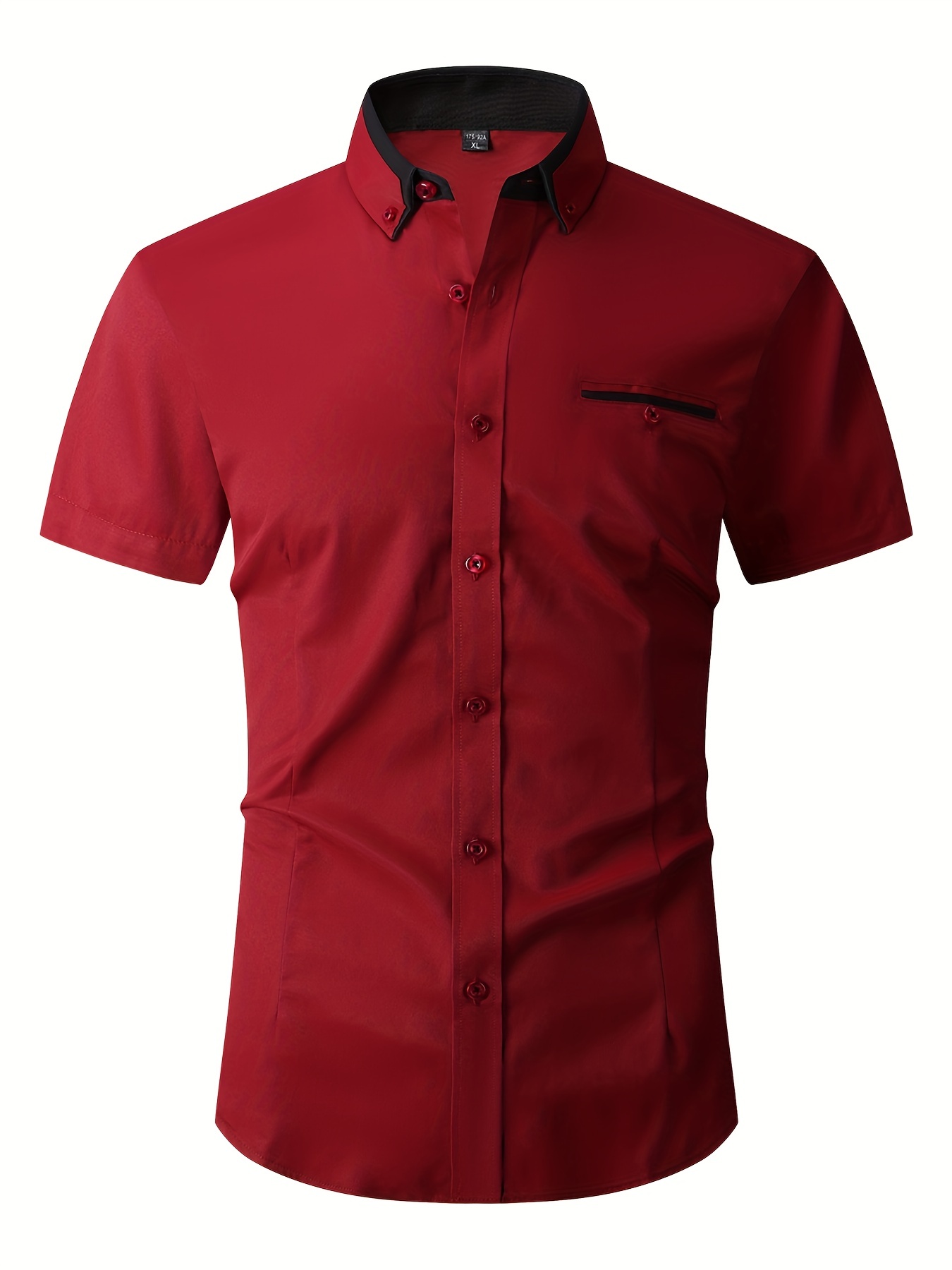 Men's Formal Short Sleeve Button Up Shirt - Classic Design for Summer Business Occasions
