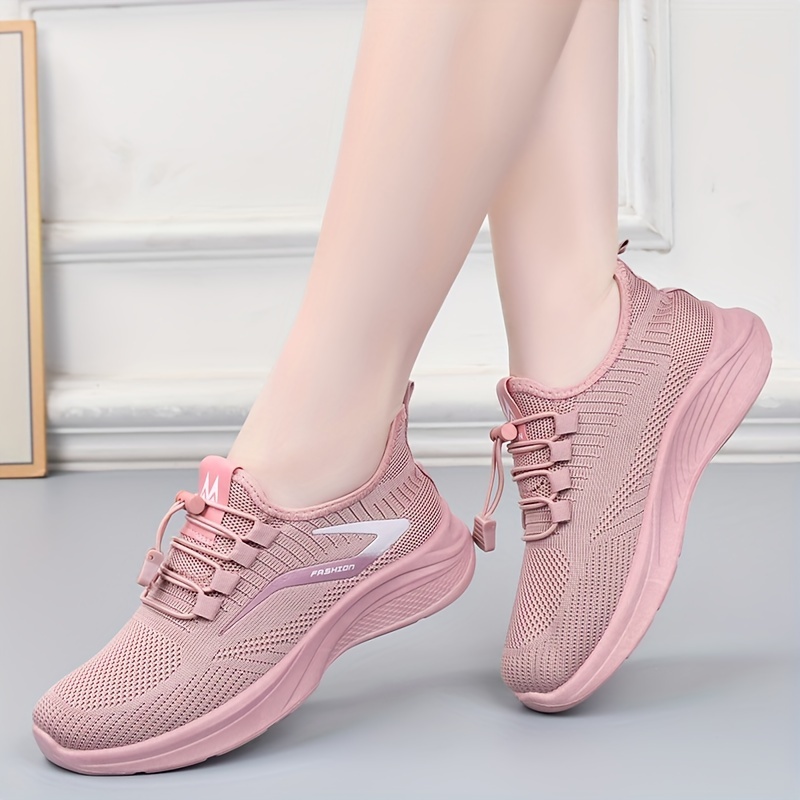 Chic Women's Sneakers - Breathable & Lightweight, Comfy Soft Sole, Versatile for Walking & Casual Wear